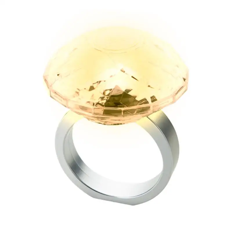 แหวนเพชรโปรเจคเตอร์แสงสามระดับอุณหภูมิสีปรับ USB ชาร์จโรแมนติกแหวนรูปร่างโคมไฟโปรเจคเตอร์