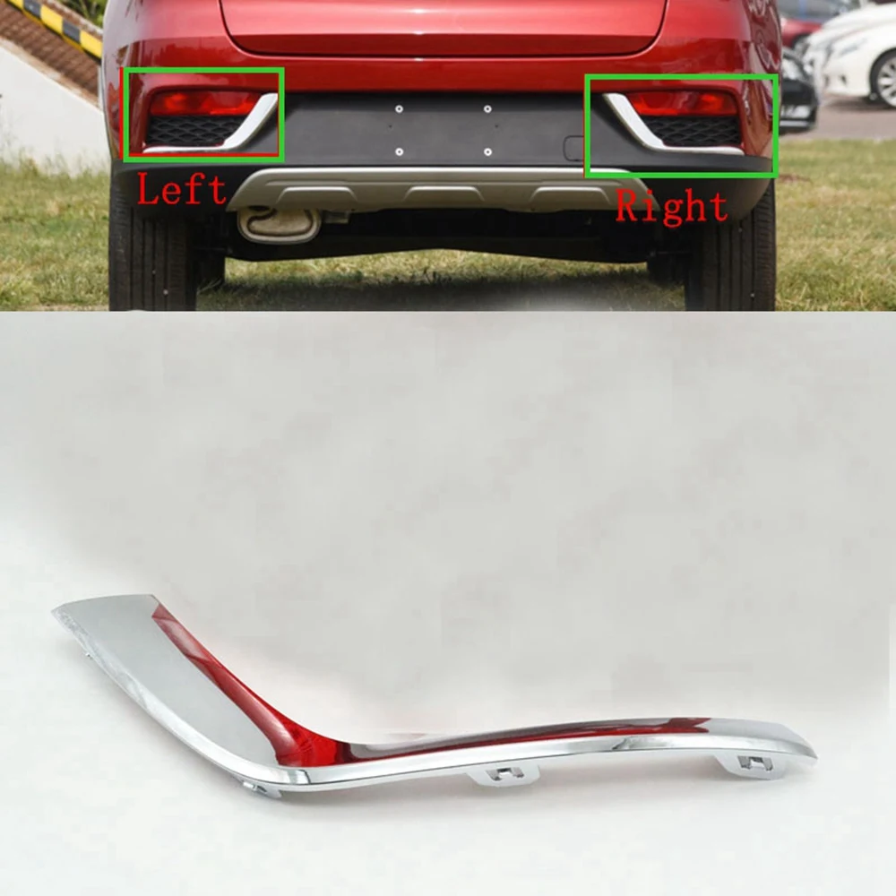 1Pair Car Rear Bumper Taillight Trim Fog Light Reflector Light Cover Brake Light Decorative Strip for MG ZS 2017-2019 image 6