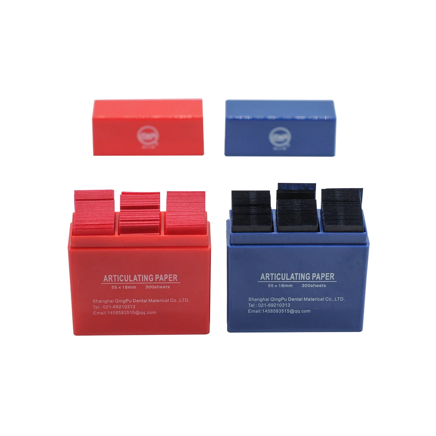 300Sheets/box Dental Lab Articulating Paper Dual Color Red Blue 55x18mm Bite Mark Strips Teeth Occlusion Check Dentist Tools