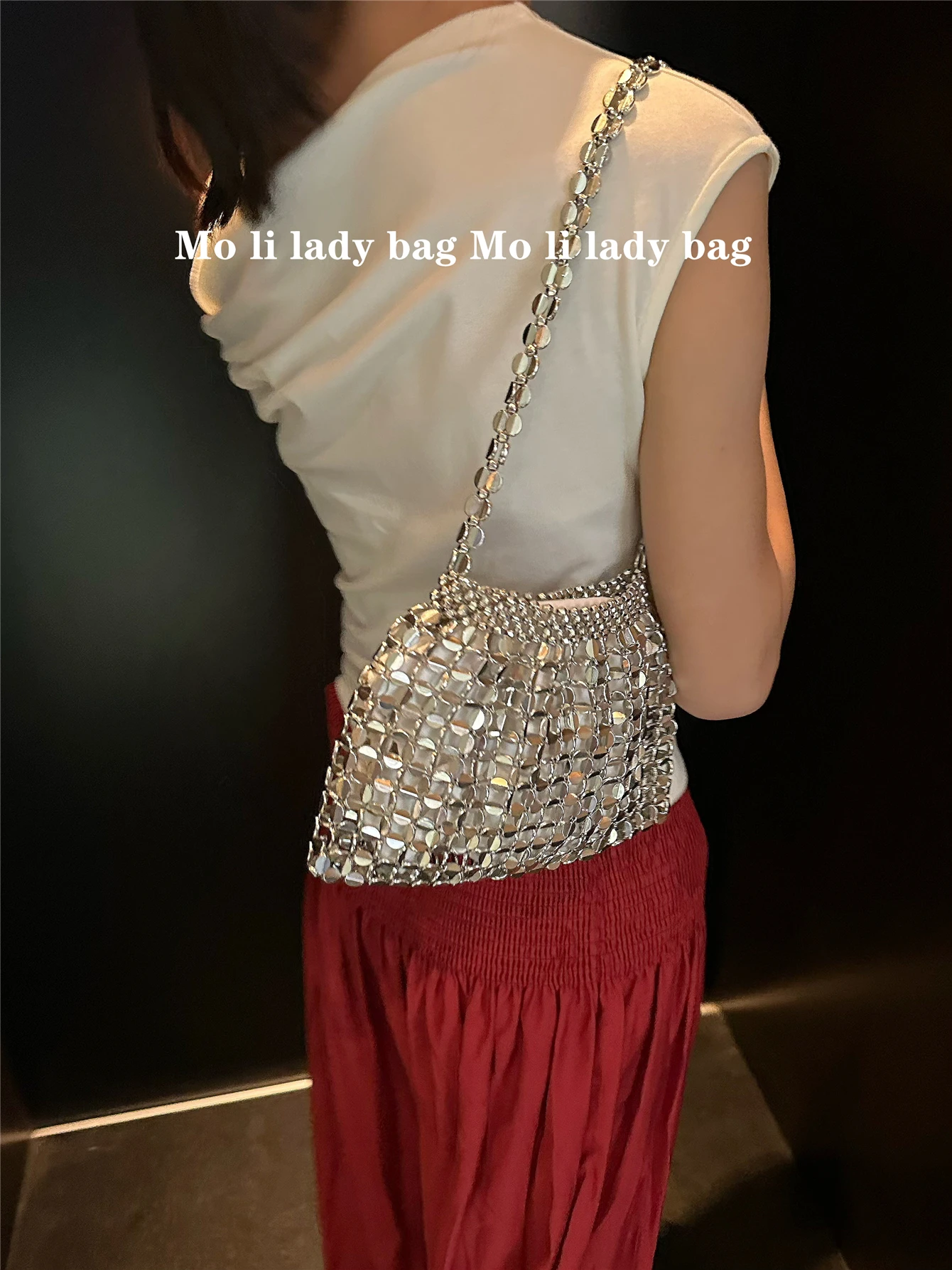 Silver Sequin Hollow out Handb - Luxury Bags For Young Women review and price