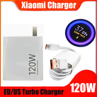 120W Original Xiaomi Charger Turbo Fast EU/US Wall Gan Charge Adapter Usb 6A Type C Cable For Mi 14 13 12 Pro Ultra Redmi K70pro