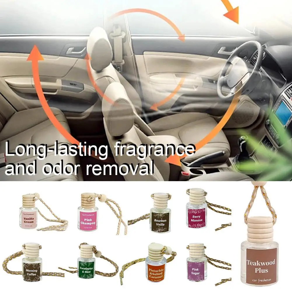 Car Aromatherapy Pendant Portable Glass Bottle Hanging Decoration Aromas Diffuser Present  For Car Home Office Bathroom