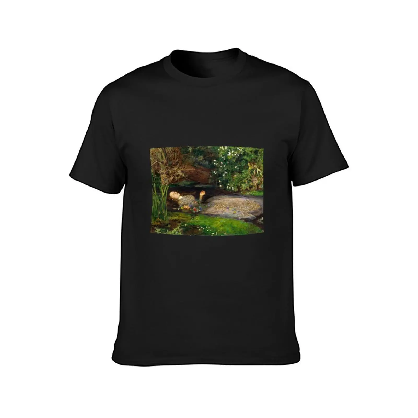 Ophelia Painting by John Everett Millais T-Shirt customs design your own korean fashion Aesthetic clothing t shirt men