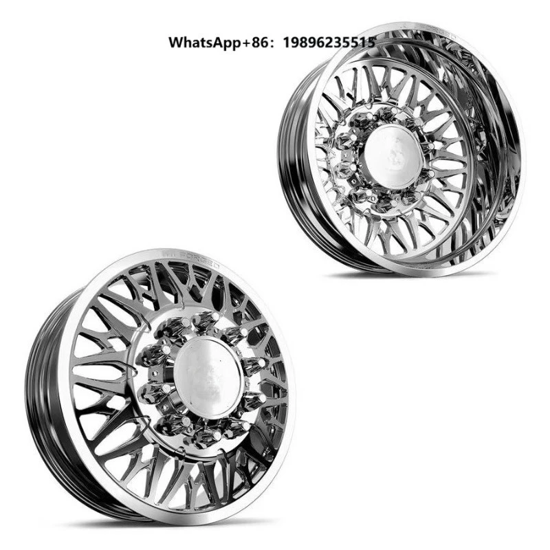Polished/Milled Super Single Aluminum Alloy 6/8/10 Lug Heavy Duty Forged Wheels PCD 170mm 180mm