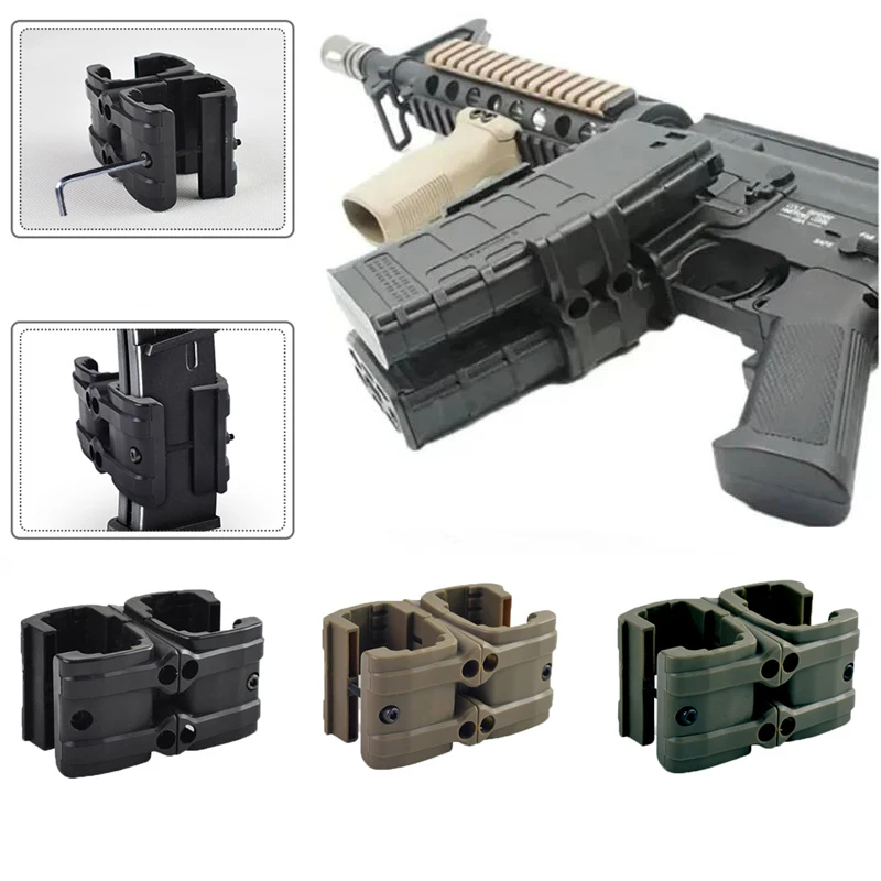 Universal Clip Rifle Dual Parallel Magazine for AK AR15 M4 Mag595 Airsoft Link Round Cartridge Speed Loader Gun Accessories