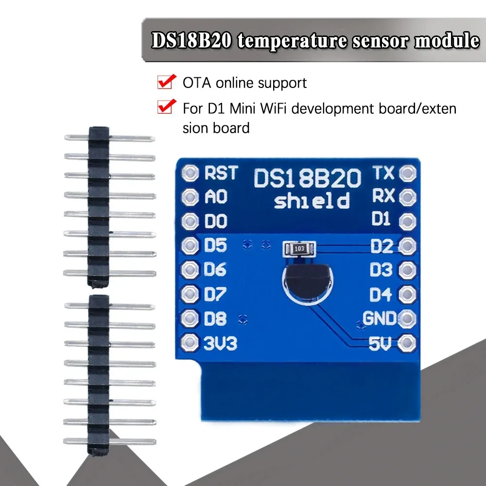 AEAK DS18B20 module For D1 MINI DS18B20 temperature measurement sensor module For d1 mini