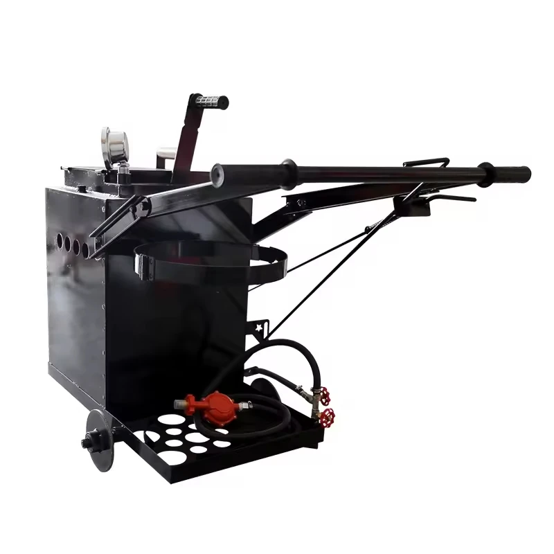 Nuovo carrello riscaldante da 37 litri per la riparazione delle crepe dell'asfalto, manutenzione stradale con componenti del motore e del motore della pompa centrale