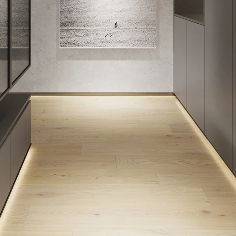 Invisible LED Skirting Aluminum Profile 2M Luminous Floor Line 60/70/80mm Staircase Embedded Hidden Corner Linear Lights