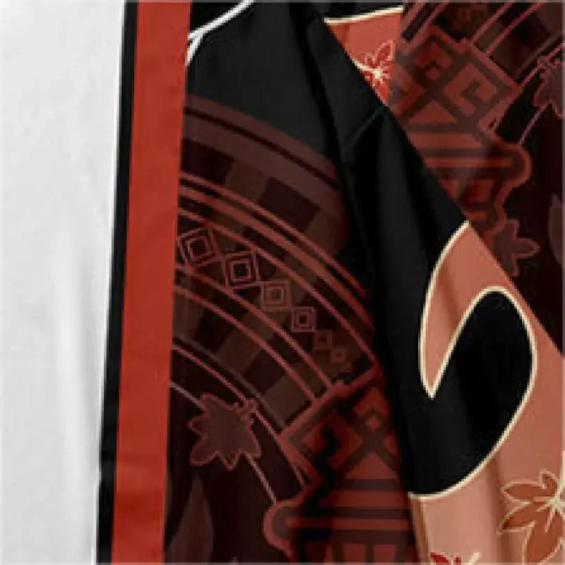 Kimono Japonais à Motif de Cuir oral elu Érable pour Homme et Femme, Cardigan Everak, Costume de Cosplay Rick, Chemises Haori Décontractées d'Été