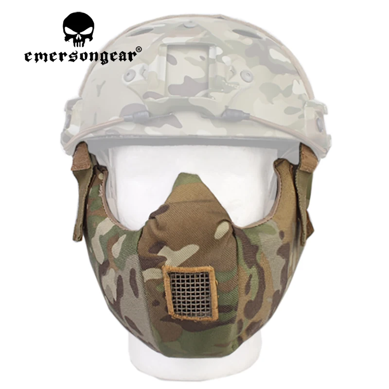Emersongear máscara táctica de media cara camuflaje para combate