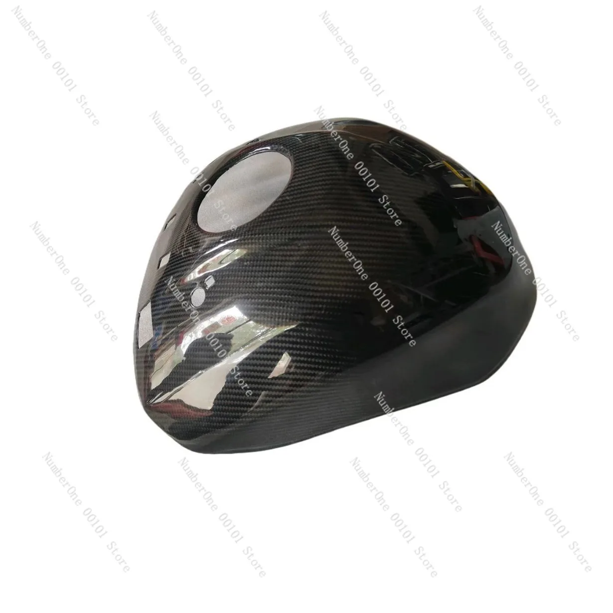 Elevated fuel tank cover, carbon fiber modified dome