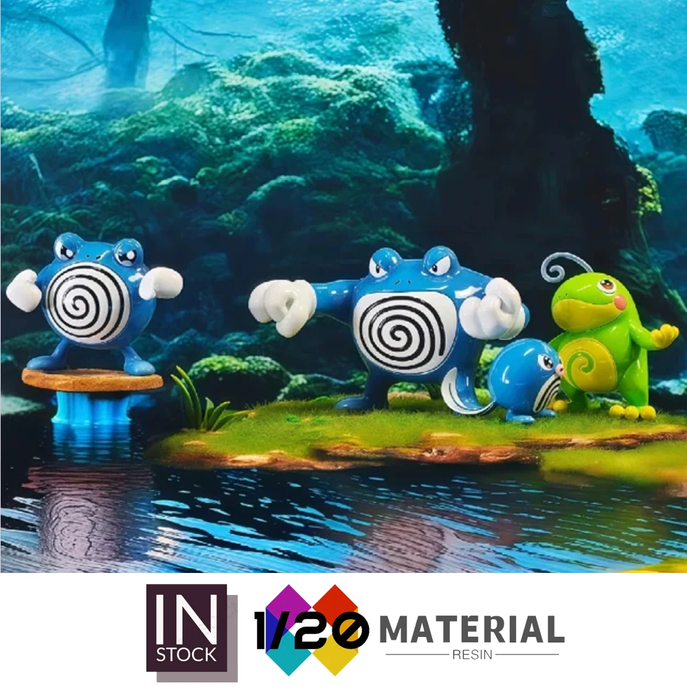 

[In Stock]1/20 Resin Scale World [UU] - Poliwag & Poliwhirl & Poliwrath & Politoed [Split RE-MENT]