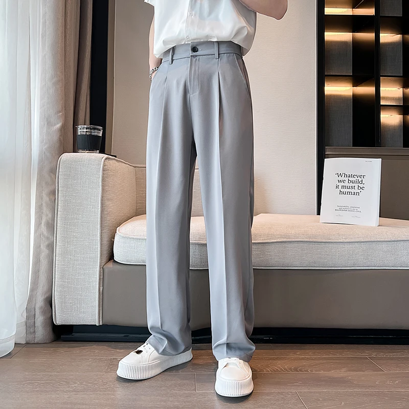 

Black Suit Pants Men Slim Fit Social Mens Dress Pants Korean Casual Straight Pants Mens Office Formal Trousers Large Size 5XL