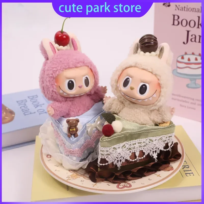 

15/17cm V1 V2 V3 For Labubu Clothes First Second And Third Generation Retro Small Cakes With Idol Cute Vinyl Coating Accessories