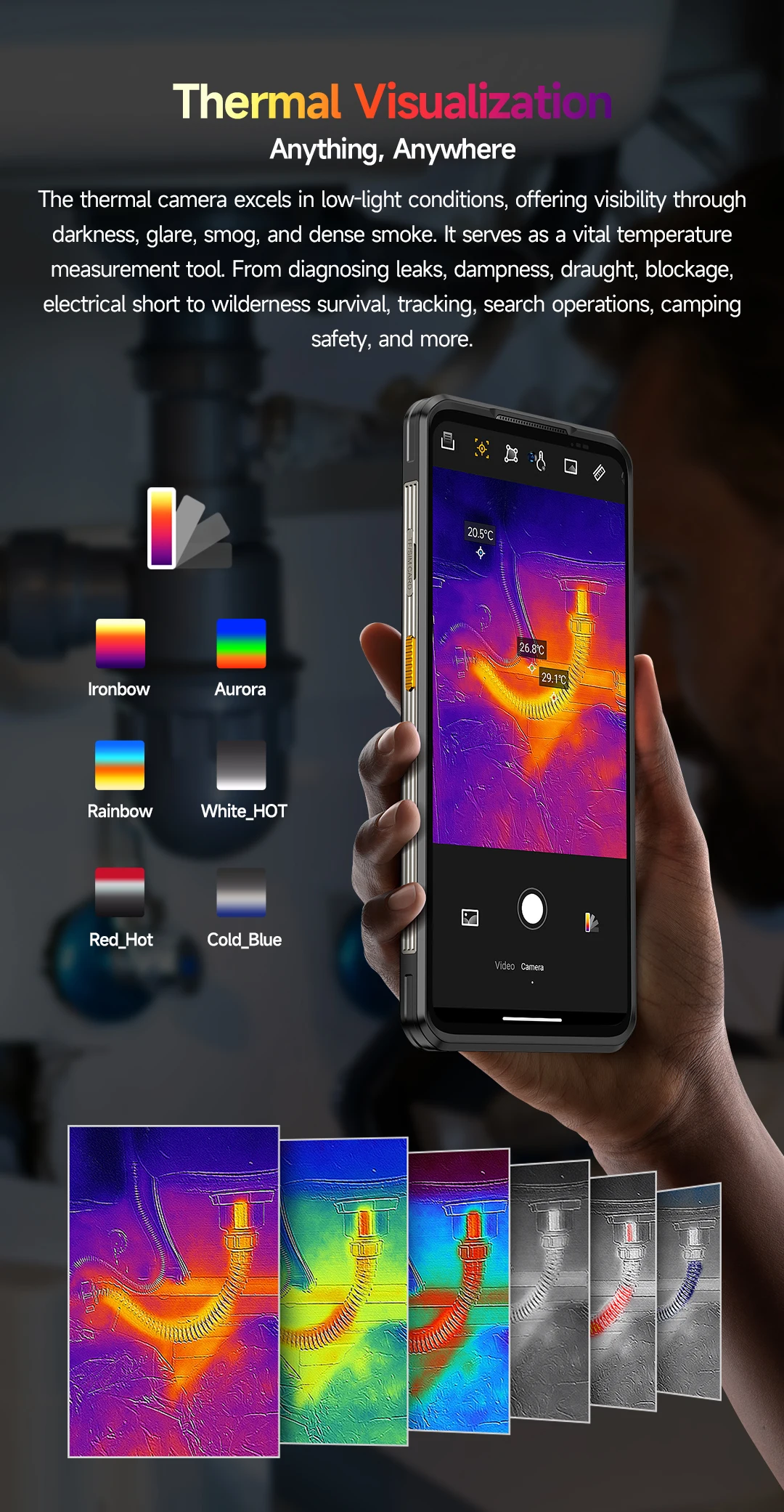 Ulefone Armor 25T Pro 5G Rugged Phone Android 15 30W Wireless Charging 50MP+64MP Night NFC Waterproof Smartphone