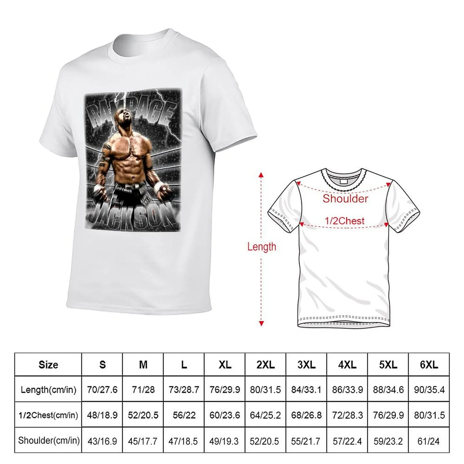 Rampage Jackson Tribute D-1 Poster T-Shirt cotton t shirts man 100% graphic t shirts for man T-Shirt