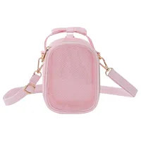 LIBOER lindo bolso Ita con lazo con placa de inserción extraíble doble transparente Windows bolso de mensajero mujer pequeño bolso de hombro tipo bandolera