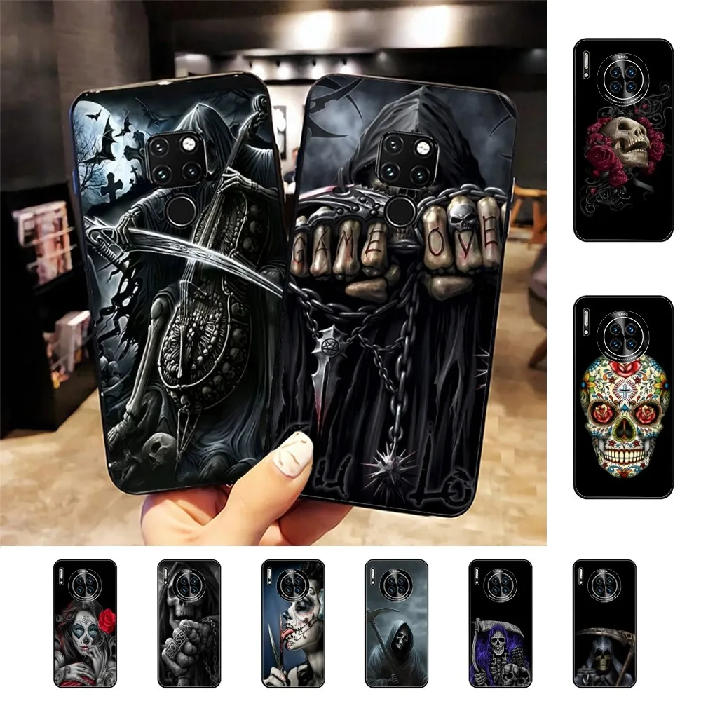 

Grim Reaper Skull Skeleton phone case For Huawei Mate 10 20 30 40 50 lite pro Nova 3 3i 5 6 SE 7 pro 7SE