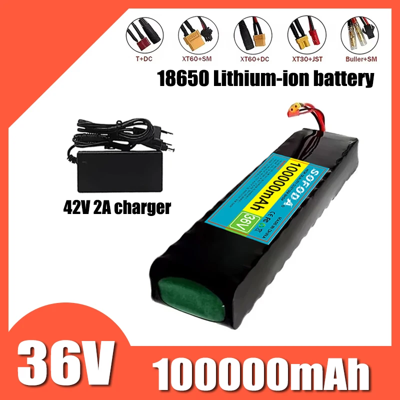 36V 100Ah rechargeable lithium-ion battery pack 18650 10S3P electric scooter battery with BMS protection board