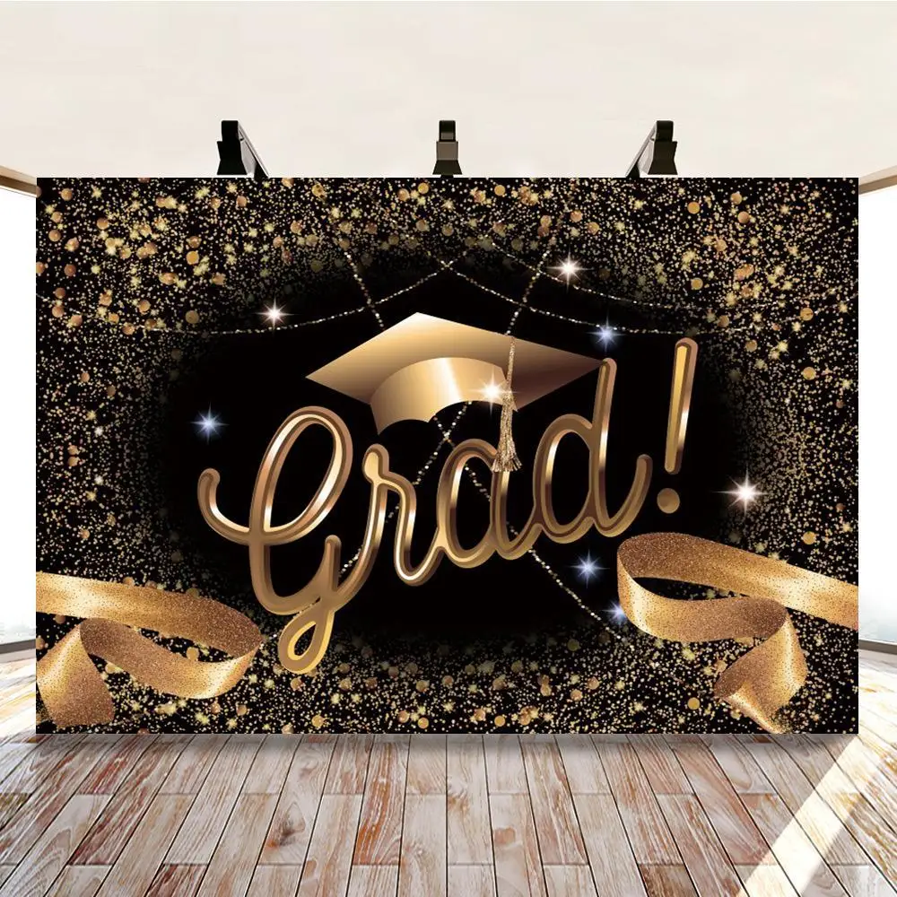 Comemorando feliz formatura festa, Desenhos animados Criatividade Backdrops, Foto fundo, Decorações para graduados, Adereços Fotografia
