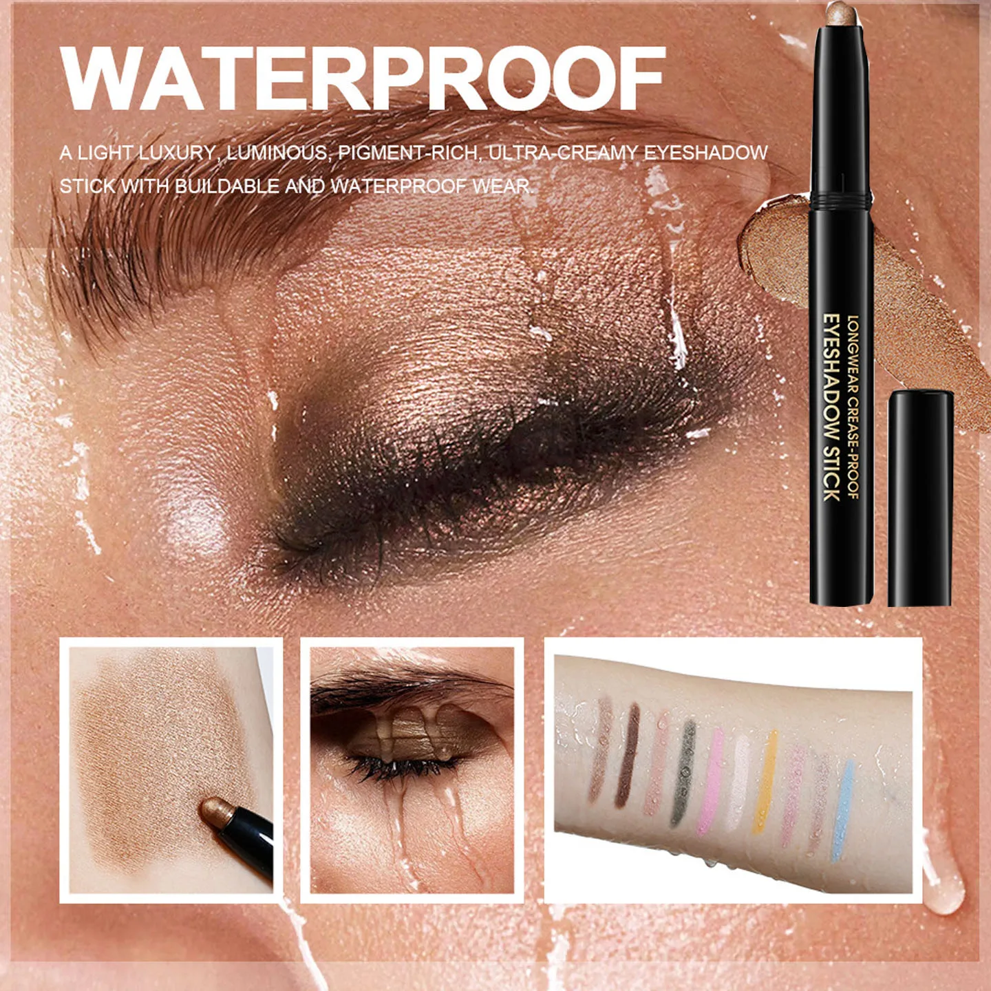 

Cream eyeshadow stick smooth easy to color to improve complexion a touch of makeup waterproof Eye Highlighting Silkworm Pen