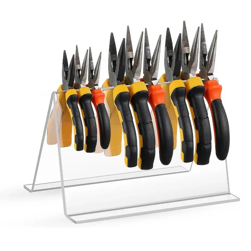 Portable Acrylic Stands For Display Clear Pliers Rack Display Stand Workbench Storage Display Risers Hand Tool Rack