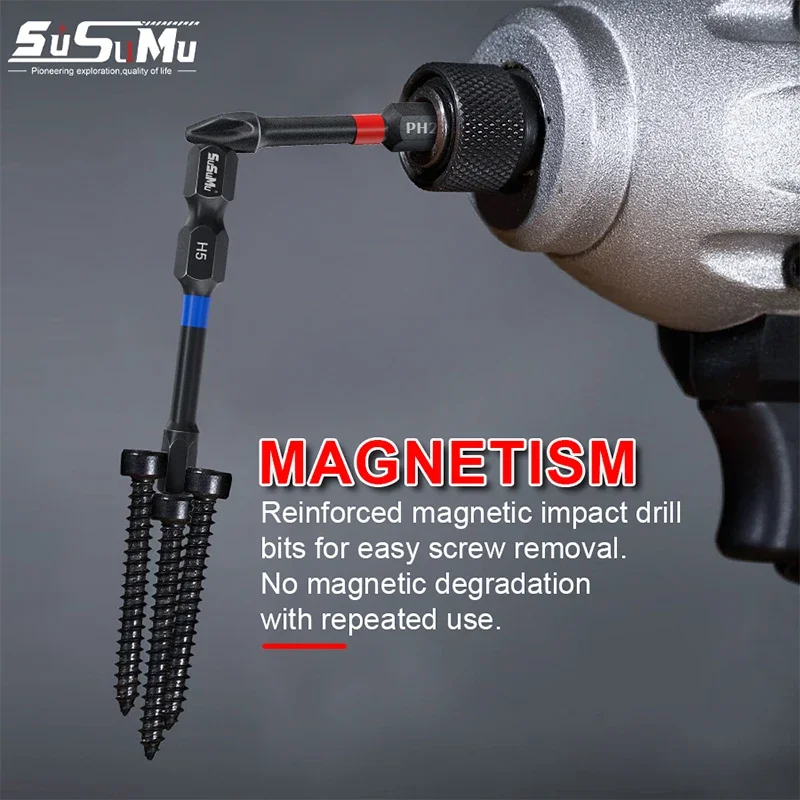 39pcs Impact Screwdriver Bits Magnetic Torque Screwdriver Impact Driver Bit Set Non-slip Batch Head Screw Driver Bit Set