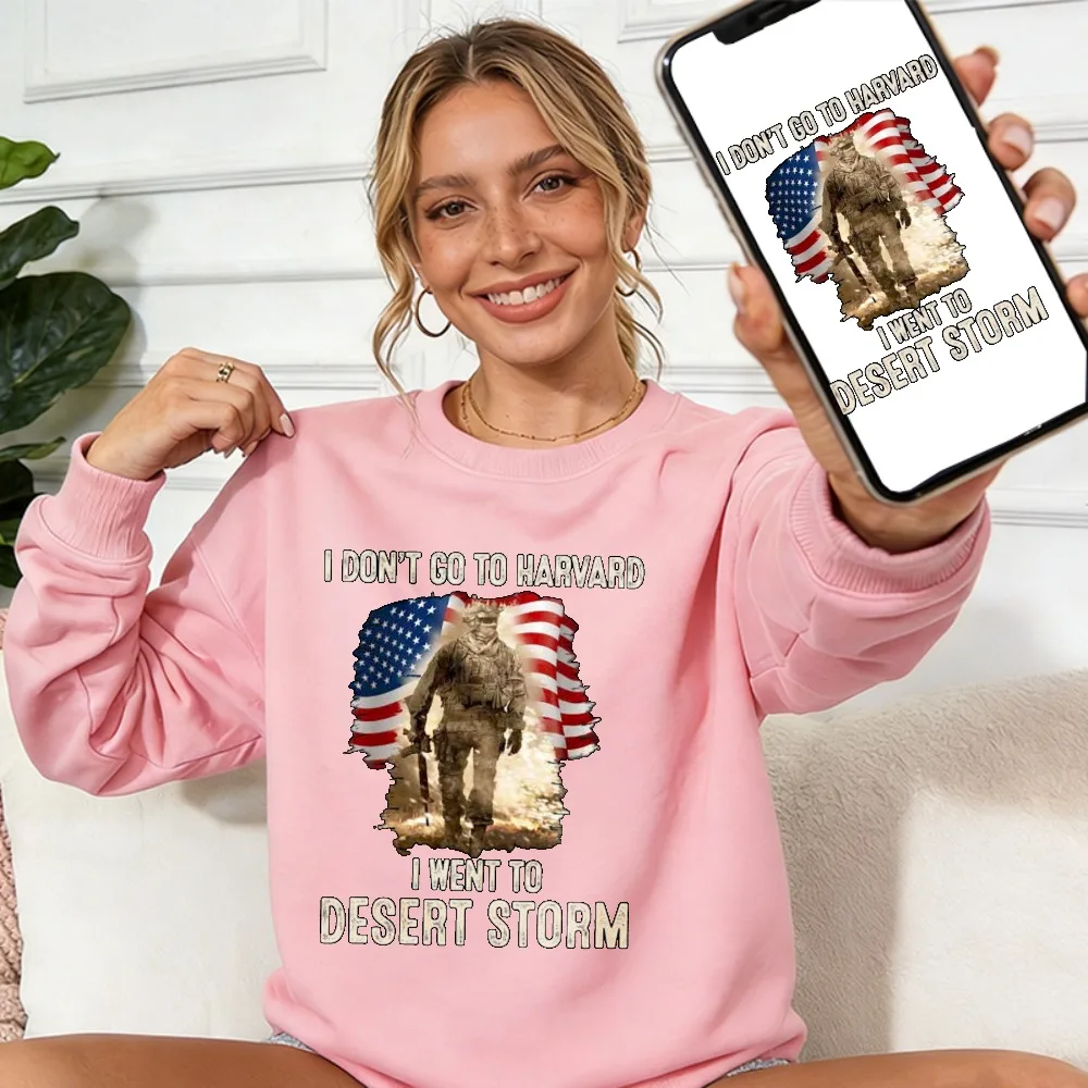 Sudadera militar patriótica humorística para hombre y mujer, jersey de manga larga con cuello redondo, ropa de regalo para veteranos de Desert Storm