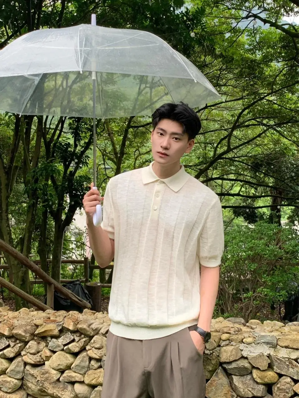 

Мужская высококачественная трикотажная рубашка из льняной смеси с коротким рукавом, повседневная, комфортная, с драпированным воротником, легкая в уходе, для ежедневной носки