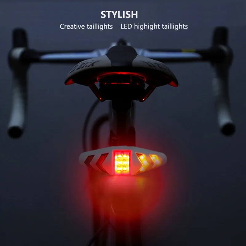 Lámpara trasera inalámbrica para bicicleta inteligente, luces de señal de giro remotas, luz trasera LED para bicicleta, Instalación fácil, pieza Personal para bicicleta