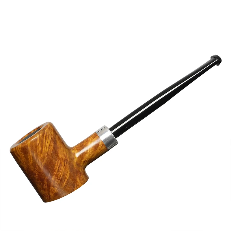 

MUXIANG Briarwood Tobacco Pipe Hand-carved Pipe Father's Day Gift Hammer Pipe Military Insert Design Acrylic Pipe Mouth