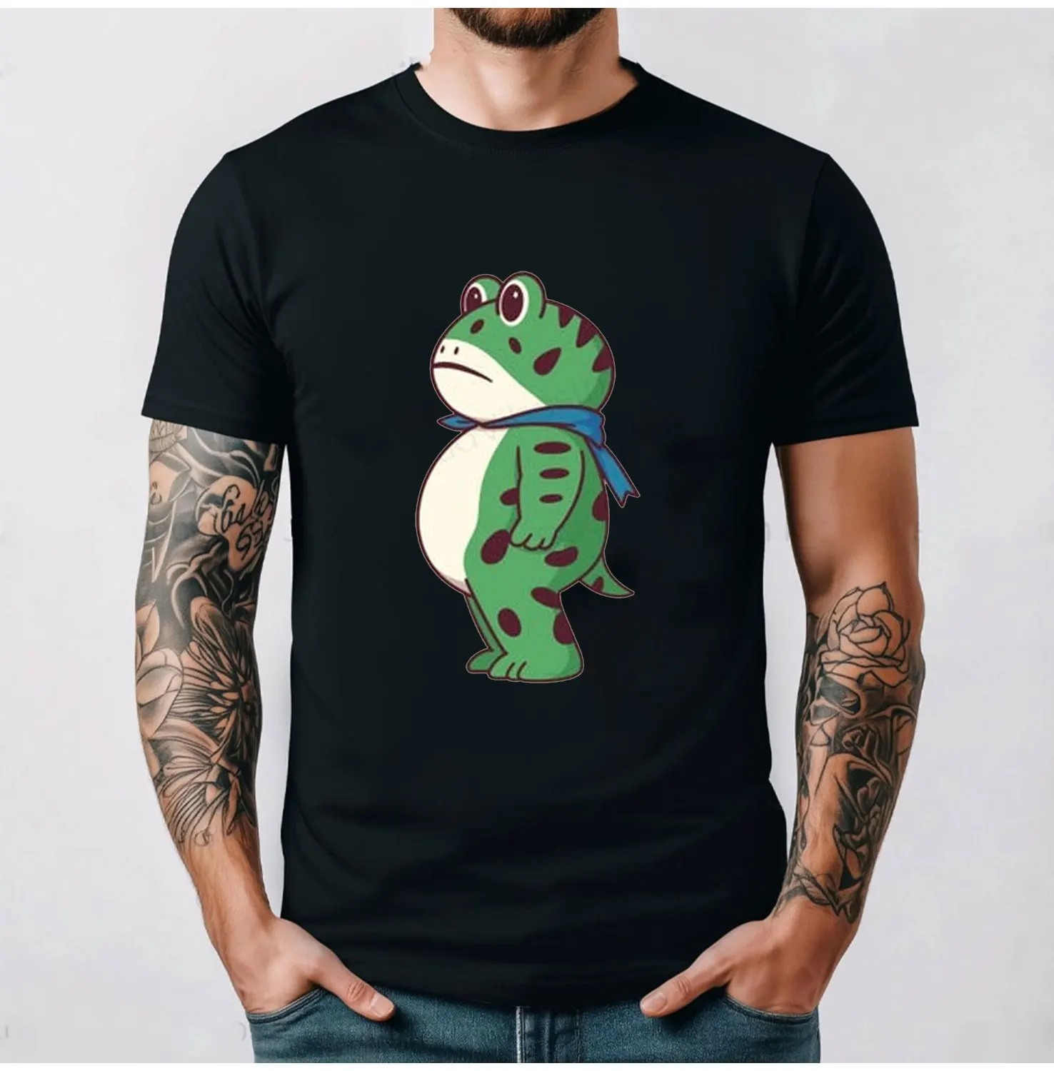 

Portland Frog Anti-ICE Protester Unisex Protest Establishment Deportation Resistance Cartoons Crewneck Print Tops Tee Shirt Shor