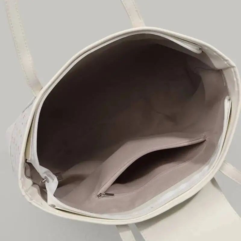 Bloom Fashionable Floral White Tota Handbag Women Korean Style Casual Shoulder Bags Ladies Sweet Cute Underarm Bag Y2k