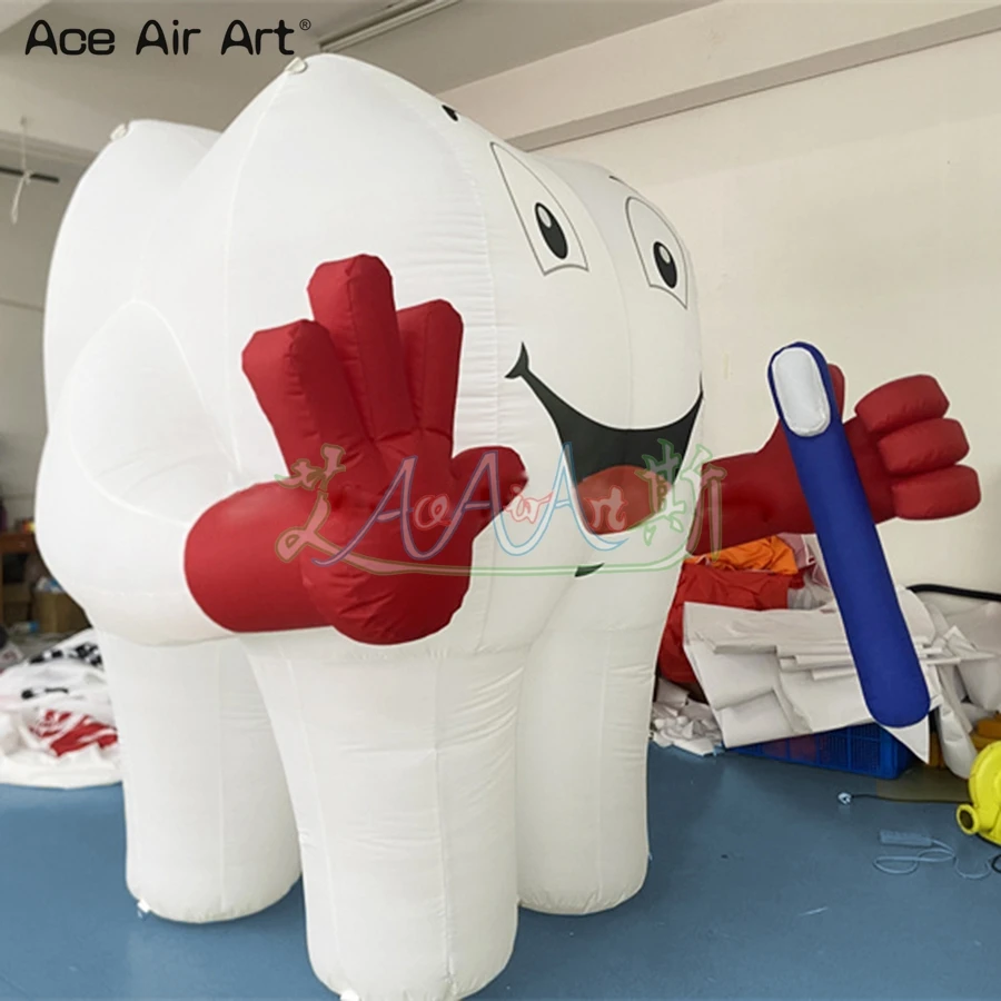 Réplica inflável do modelo dental da propaganda alta de 2.5/3/3.6m para a decoração da loja feita por Ace Air Art