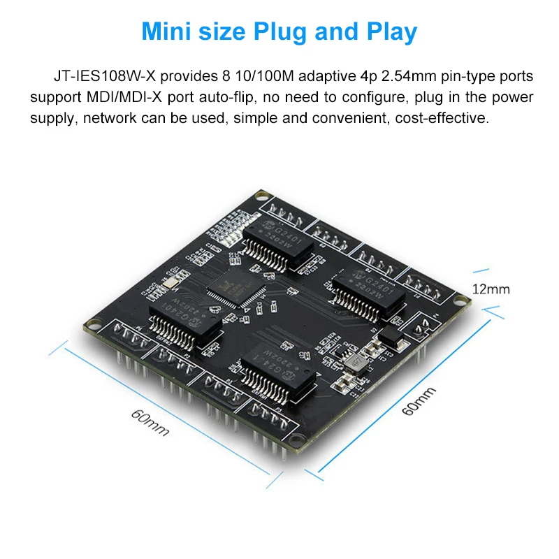 Рисунок 3 - JT-COM 8-портовый встроенный модуль
