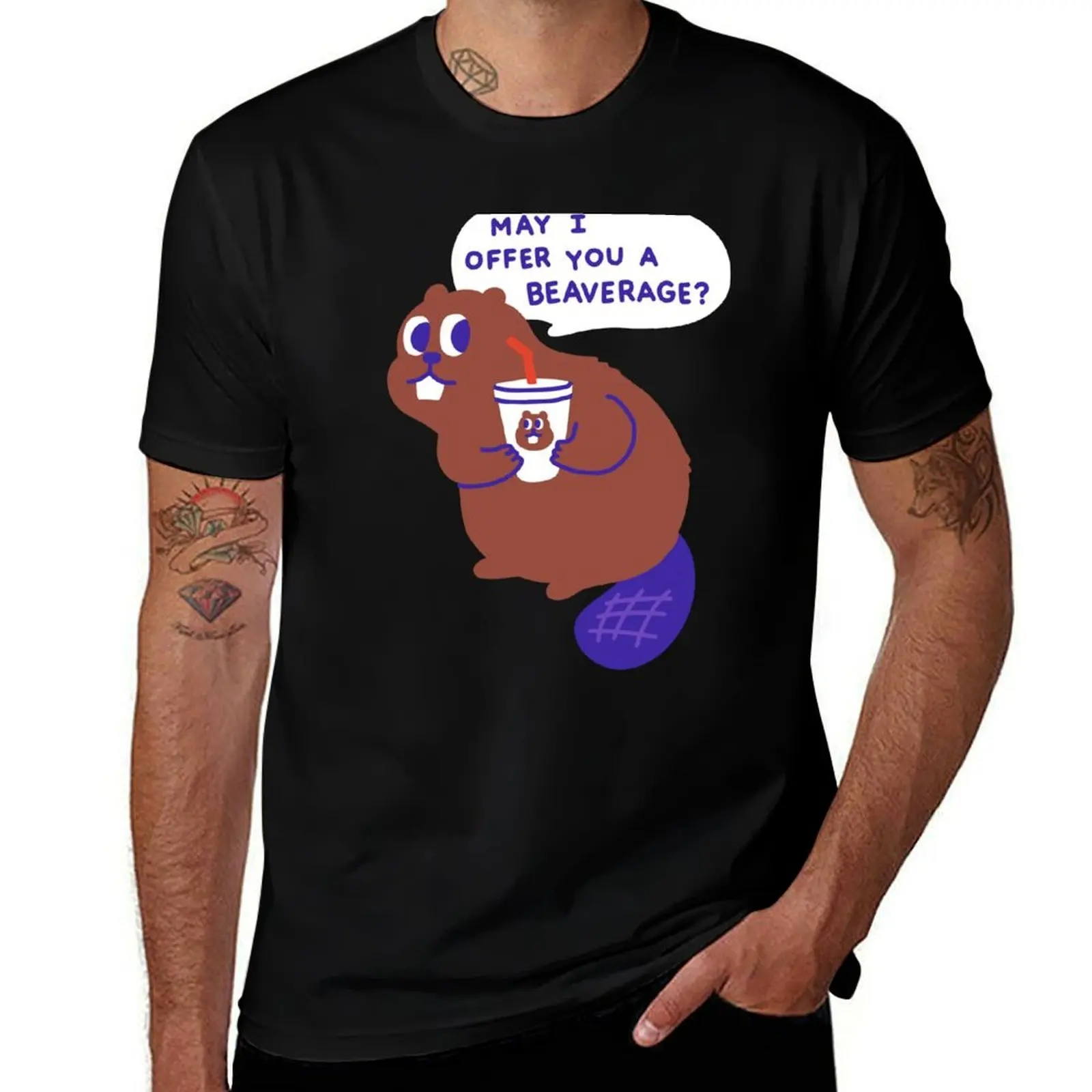 Beaver Offers a Beverage T-Shirt High Quality Durable T-Shirt