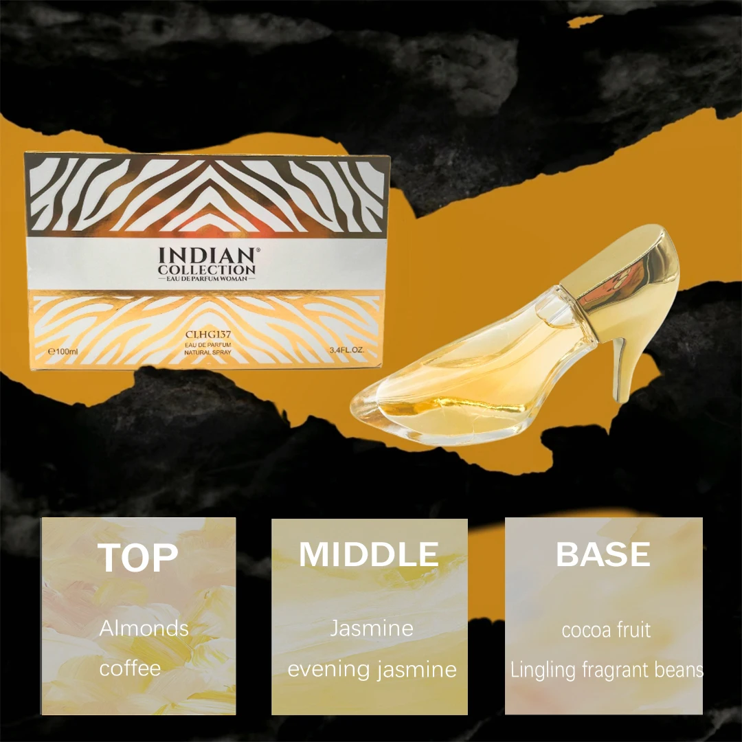 Yellow high heels3.4oz,Women's Eau de Toilette - Delicate coffee.jasmine, cocoa fruit Note - Feminine and Subtle 100ml.