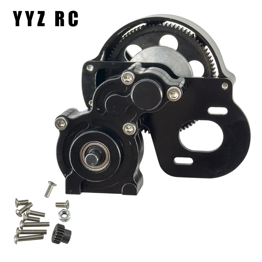 Metal Transmission/Center Gearbox with Motor Gear For 1/10 Accessories Axial Scx10 Scx10 ii 2 Upgrades Parts  Rc Crawler Car