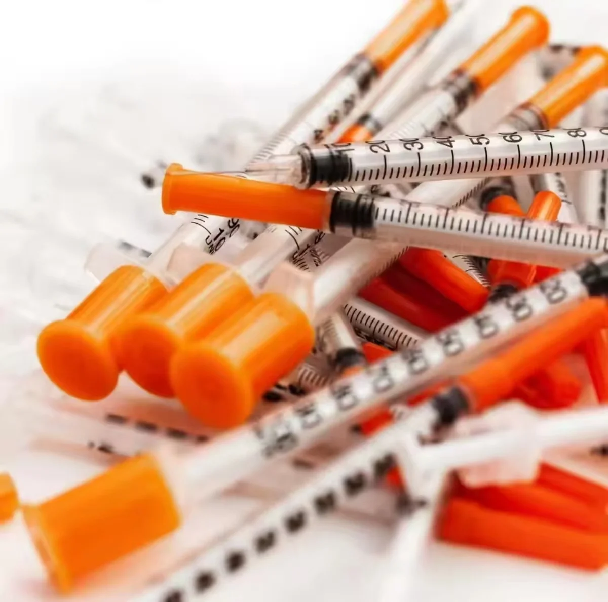 20pcs/100pcs 1ml 0.5ml 30G 31G Pet Animal Dog Cat Disposable Syringe Plastic Veterinary Syringe With Needles Medical Supplies