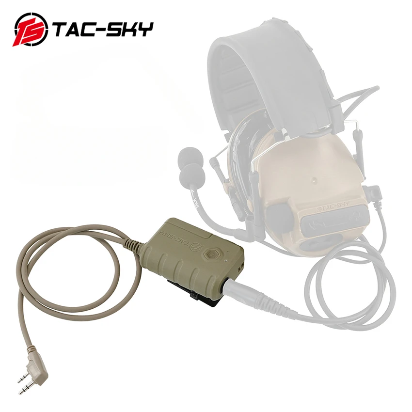 TS TAC-SKY para Baofeng Walkie Talkie accesorio de auriculares tácticos con Bluetooth para auriculares de tiro Comta Sordin