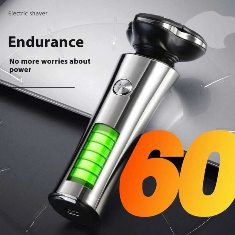 Efficient Heads Men's Electric Razors for Quick Grooming USB Charging Beard Trimmer Hygienic Washable Shaver