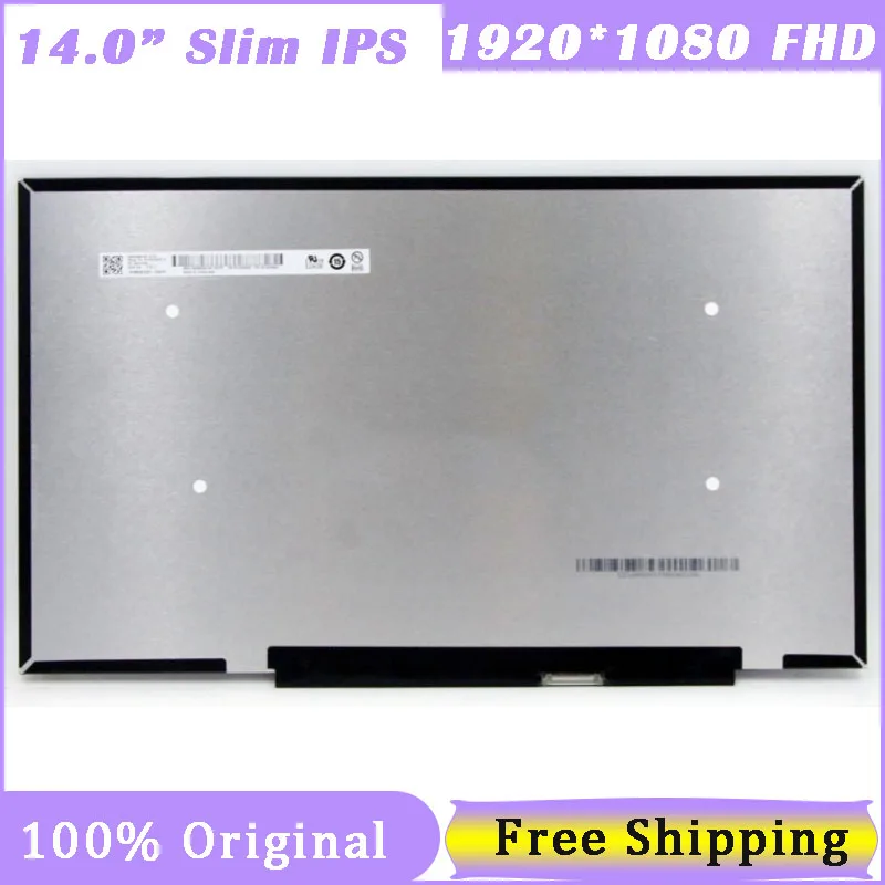 Oryginalny nowy 14 Cal ekran laptopa IPS dla NV140FHM-N66 B140HAN06.8 N140HCG-EQ1 FHD 1920X1080 30pin EDP