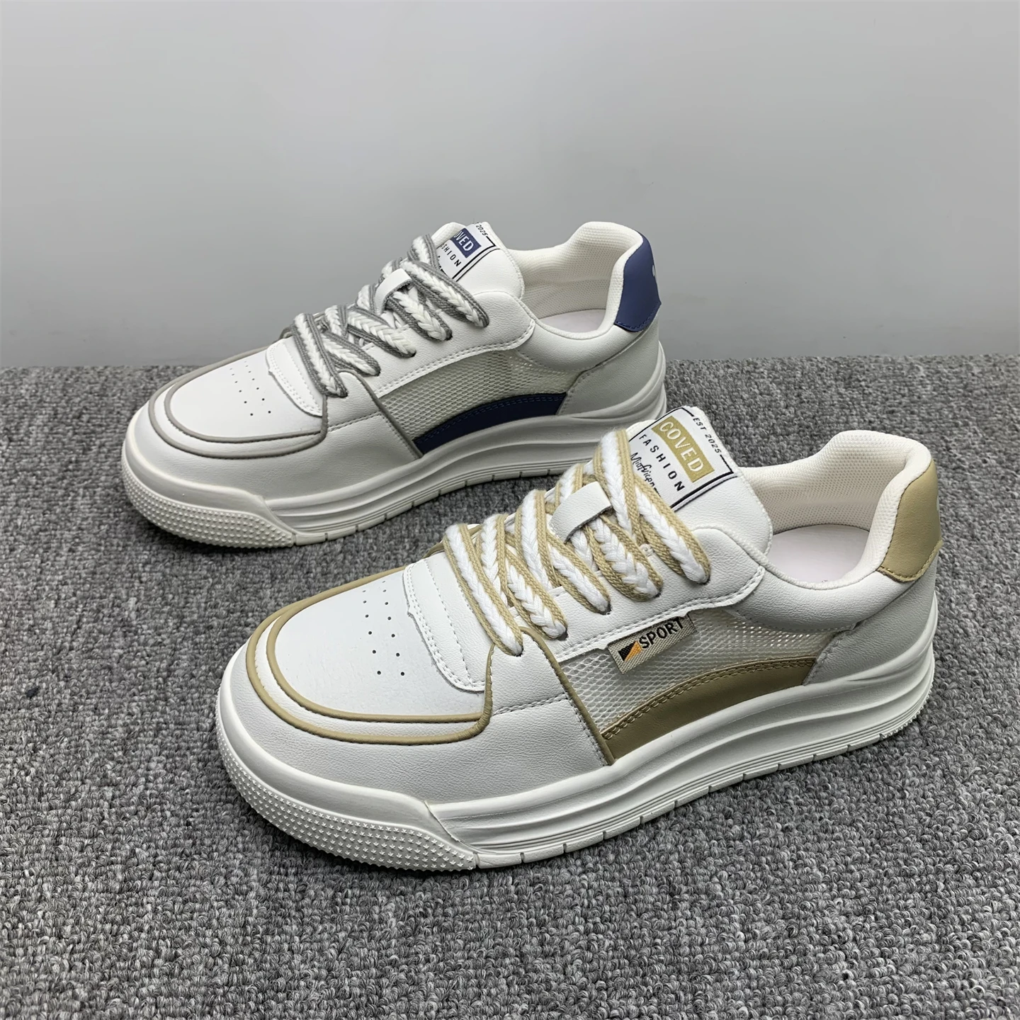 

Корейские дышащие кожаные кроссовки Me Running oes на плоской подошве, повседневные летние модные кроссовки с круглым носком, со средним ртом, Faionable