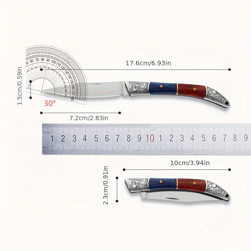 PLYS-1 Piece Mini Fruit Folding Knife, Fruit Paring Knife, Small Portable Knife, Pocket Knife, Suitable for cutting fruits