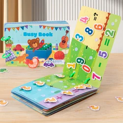 1pcs Children's Early Learning Enlightenment Quiet Book, Repeatedly Sticky Paper, Busy Book, Baby Puzzle, Science Teaching Toys