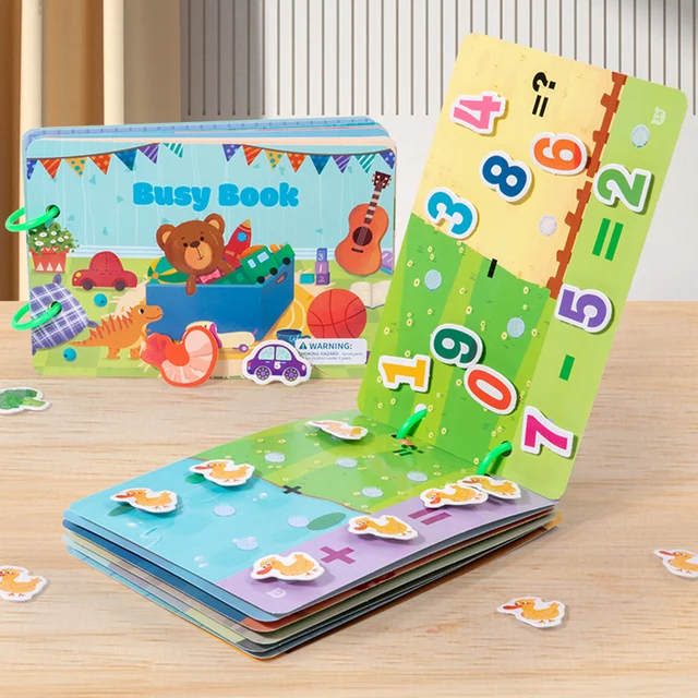 1 szt. Cicha książeczka oświecenia dla dzieci do wczesnej nauki, wielokrotnie lepki papier, zajęta książka, puzzle dla dzieci, zabawki do nauczania nauk