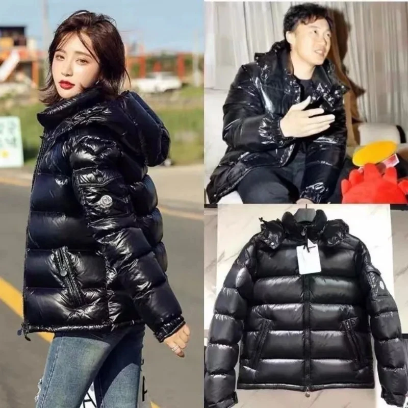 Winter Short Down Couple New Thickened Bright Down Jacket Warm Wash Coat High Quality High Appearance Level Lovers Jackets 2025