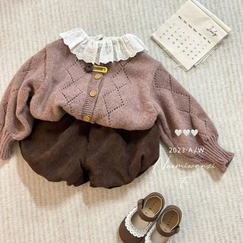 Winter Korea Kids Shorts for Girls Baby Girls Kawaii Bud Bubble Shorts Toddler Girl Cute Bloomers Pumpkin Pants Corduroy