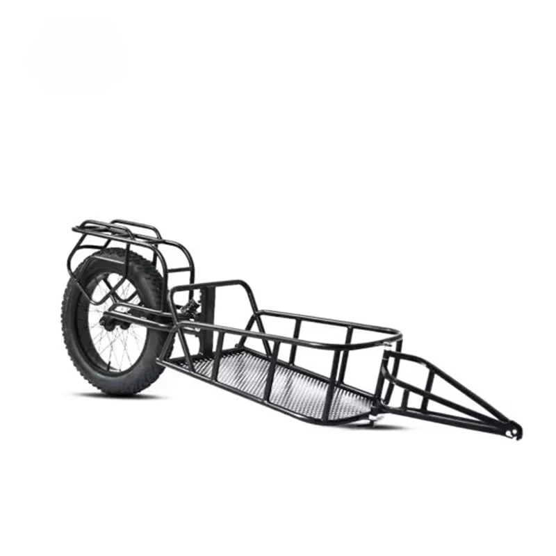 Bicycle Trailer, Mobile Cargo Carrier, Steel Frame, Maximum Load 80kg Convenient and Fast for Heavy Transportation