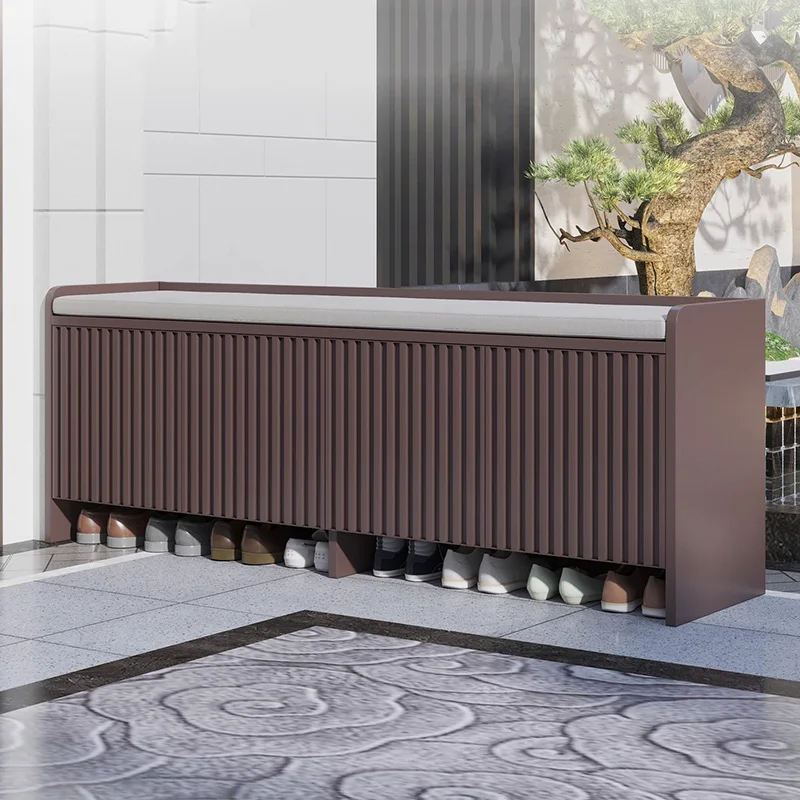 الحديثة مع مقعد خزانة الأحذية مدخل قاعة المدخل العمودي مصمم توفير مساحة رخيصة رف الأحذية الفاخرة موبليس أثاث المنزل